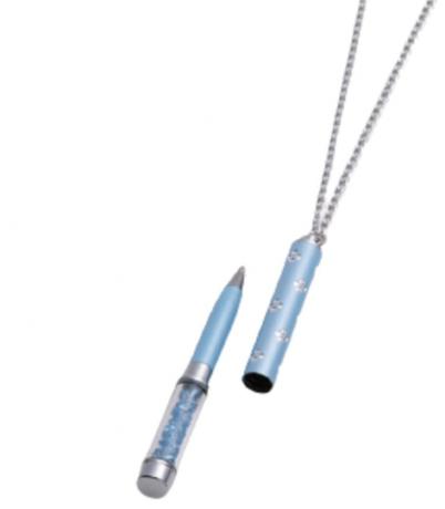Aluminum metal necklace crystal ball pen NBD-001F