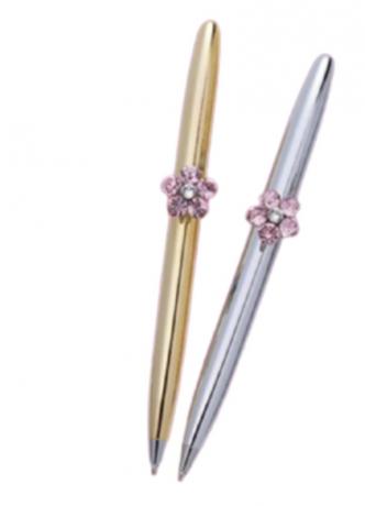 Exquisite brass crystal point pen B-118 (flower)